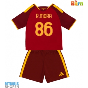 Billiga AS Roma Rodrigo Mora #86 Hemmatröja Barn 2026-27 Kortärmad (+ Korta byxor)